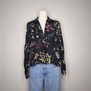 Aritzia Abstract Print Blouse